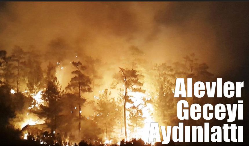 Alevler geceyi aydınlattı