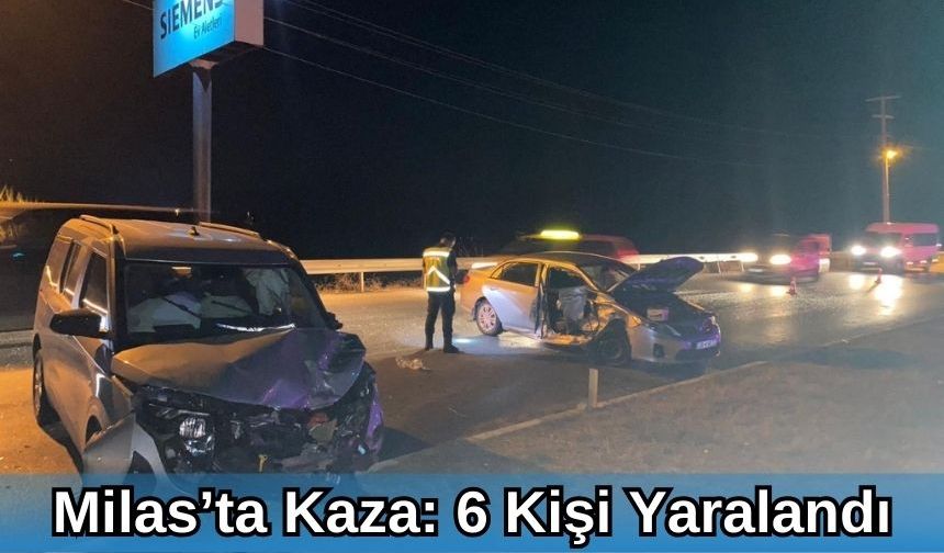 Milas’ta Kaza: 6 Kişi Yaralandı