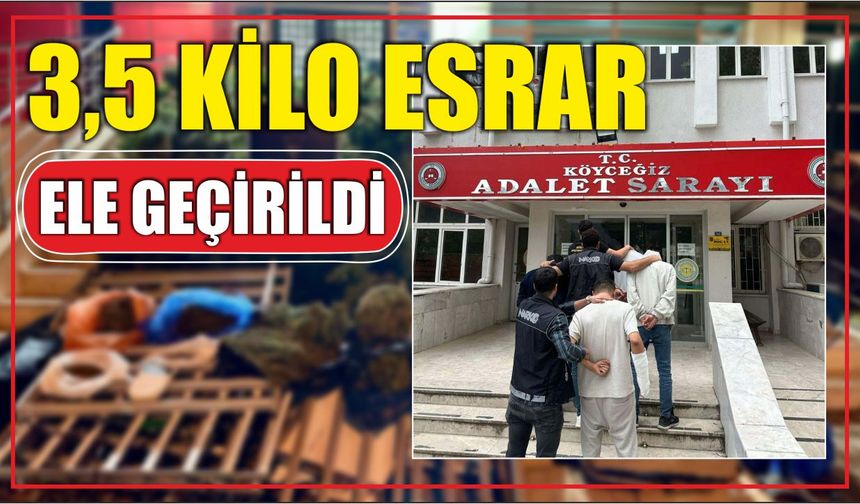 3,5 kilo esrar ele geçirildi