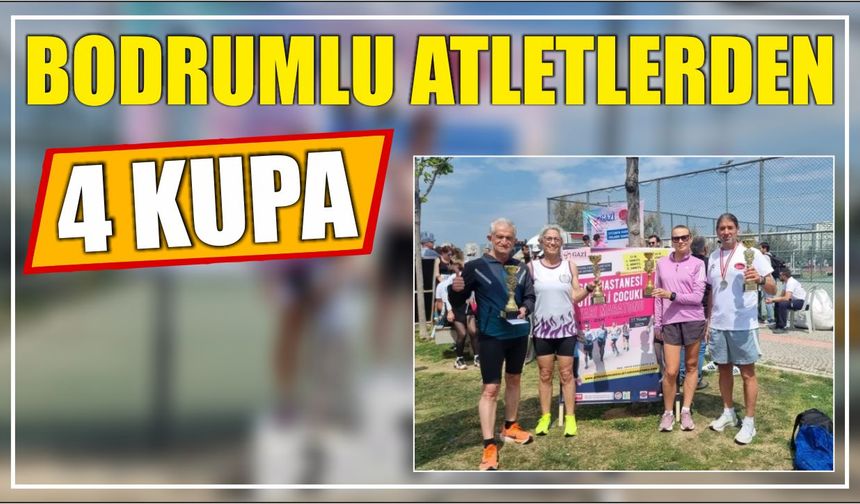 Bodrumlu atletlerden 4 kupa