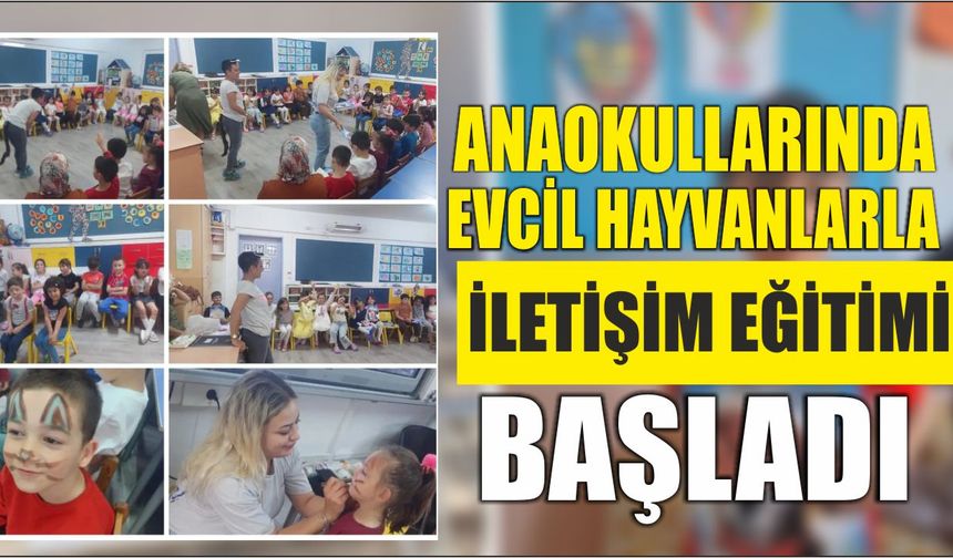Anaokullarında evcil hayvanlarla iletişim eğitimi başladı