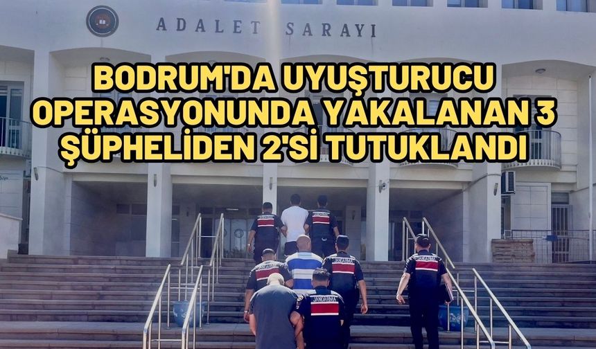 Bodrum'da uyuşturucu operasyonunda yakalanan 3 şüpheliden 2'si tutuklandı
