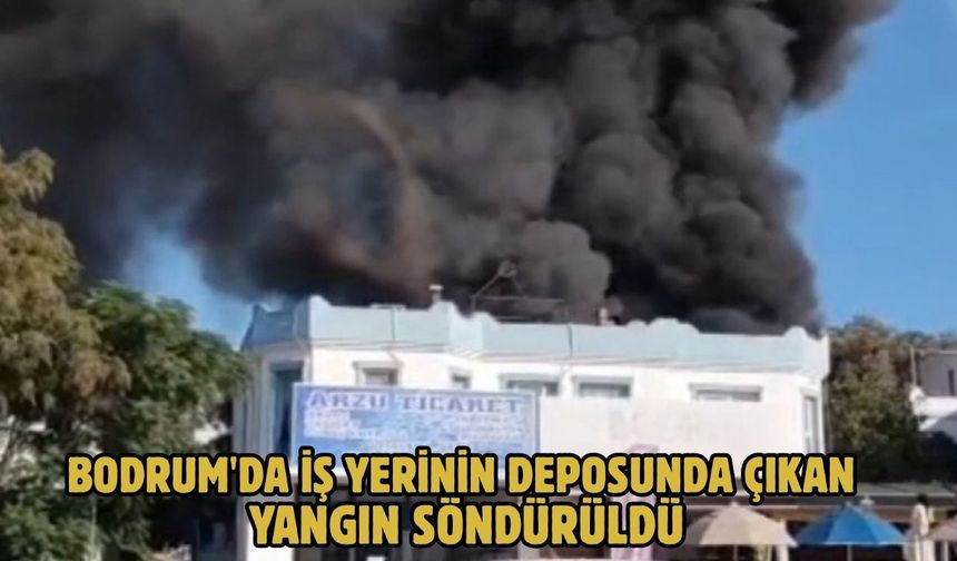 Bodrum'da iş yerinin deposunda çıkan yangın söndürüldü