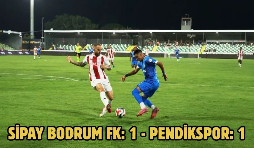 Sipay Bodrum FK: 1 - Pendikspor: 1