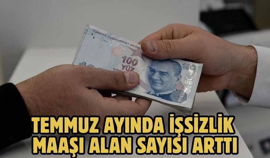 TEMMUZ AYINDA İŞSİZLİK MAAŞI ALAN SAYISI ARTTI