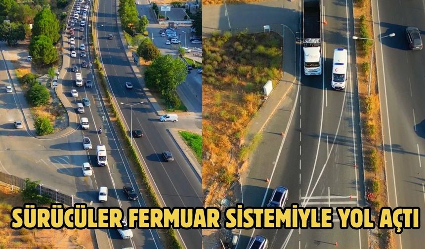 Sürücüler fermuar sistemiyle yol açtı