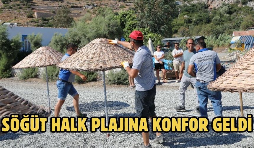 SÖĞÜT HALK PLAJINA KONFOR GELDİ