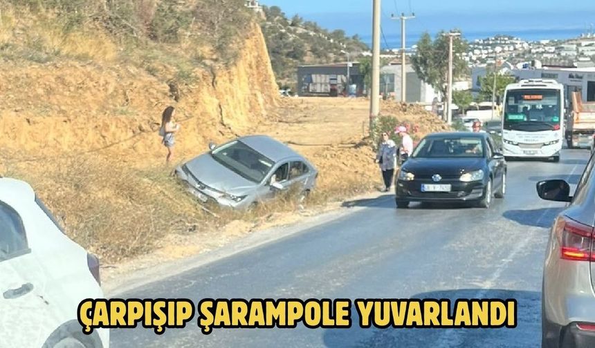 Çarpışıp Şarampole Yuvarlandı