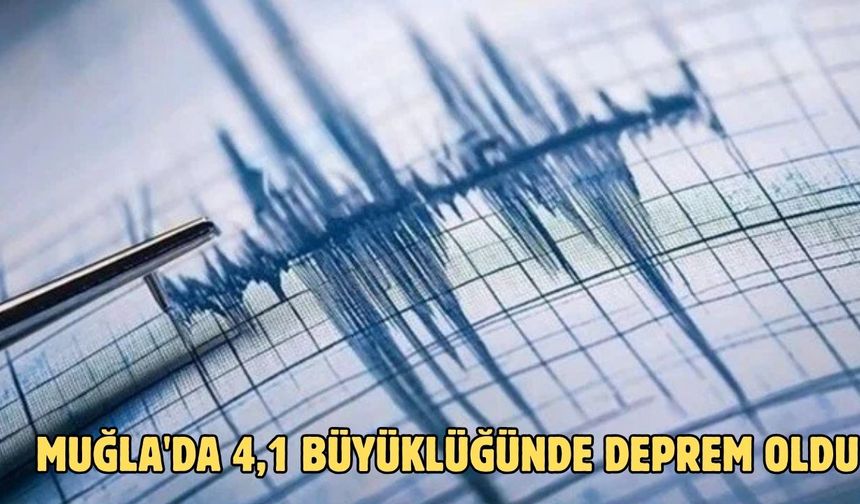 Muğla'da 4,1 büyüklüğünde deprem oldu