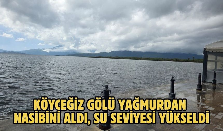 Köyceğiz Gölü yağmurdan nasibini aldı, su seviyesi yükseldi