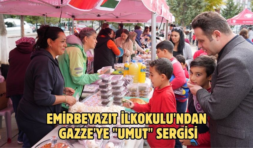 Emirbeyazıt İlkokulu'ndan Gazze'ye "Umut" sergisi