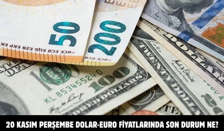 20 KASIM PERŞEMBE DOLAR-EURO FİYATLARINDA SON DURUM NE?