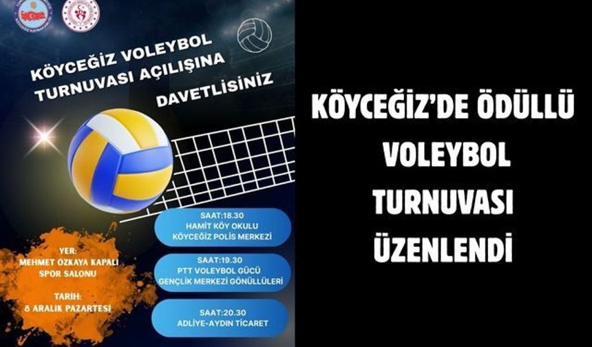 Köyceğiz’de ödüllü Voleybol Turnuvası düzenlendi