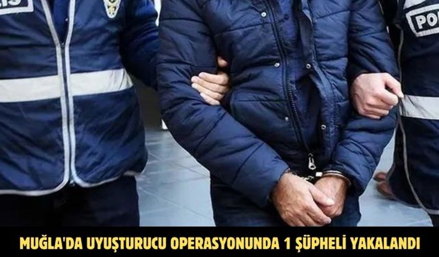 Muğla'da uyuşturucu operasyonunda 1 şüpheli yakalandı