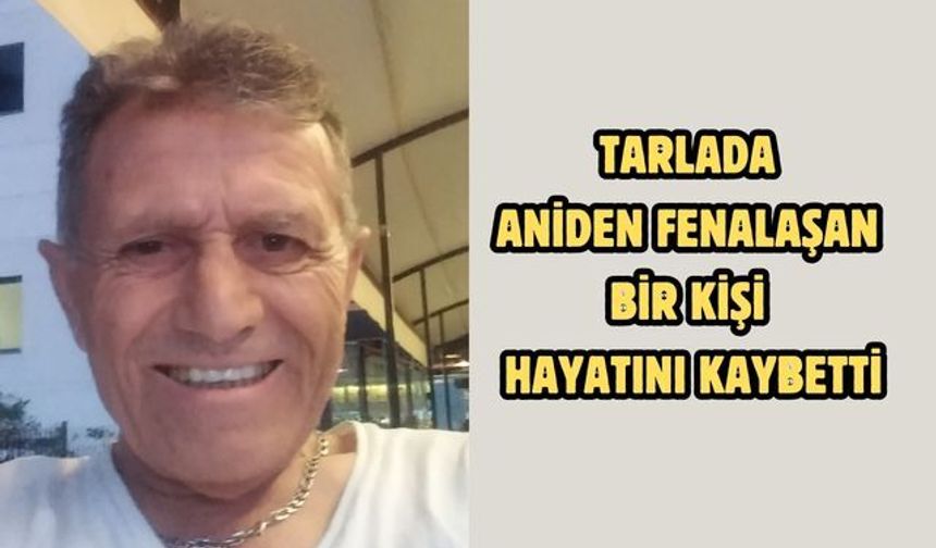 Tarlada aniden fenalaşan bir kişi hayatını kaybetti
