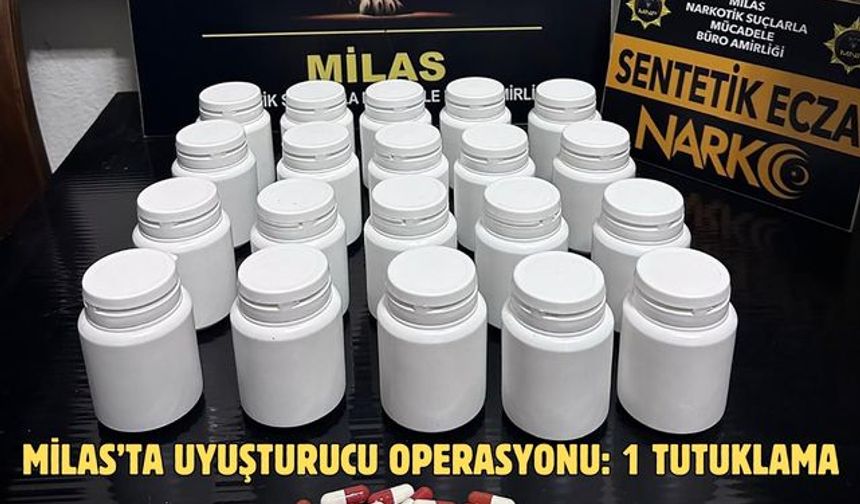 Milas’ta uyuşturucu operasyonu: 1 tutuklama