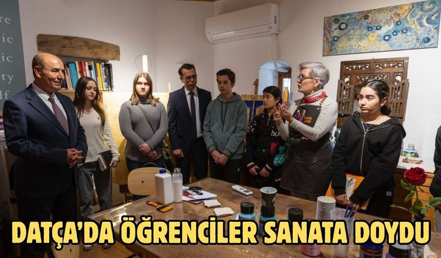 Datça’da öğrenciler sanata doydu