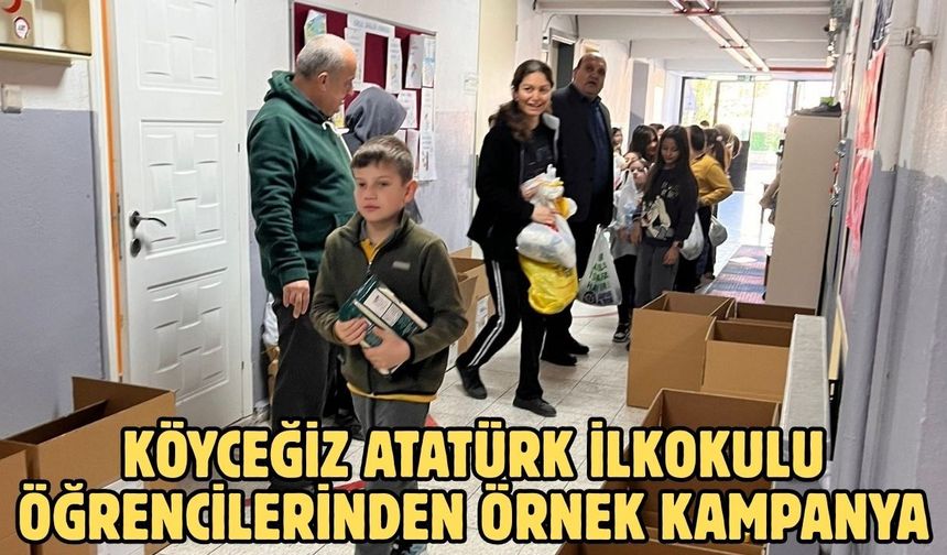 Köyceğiz Atatürk İlkokulu öğrencilerinden örnek kampanya