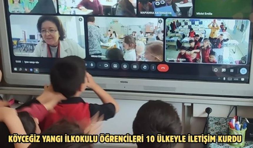 Köyceğiz Yangı İlkokulu öğrencileri 10 ülkeyle iletişim kurdu
