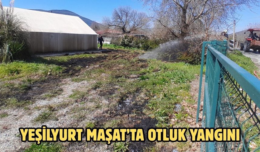 Yeşilyurt Maşat’ta otluk yangını