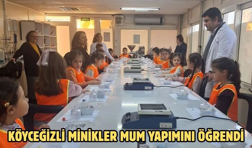 Köyceğizli minikler mum yapımını öğrendi