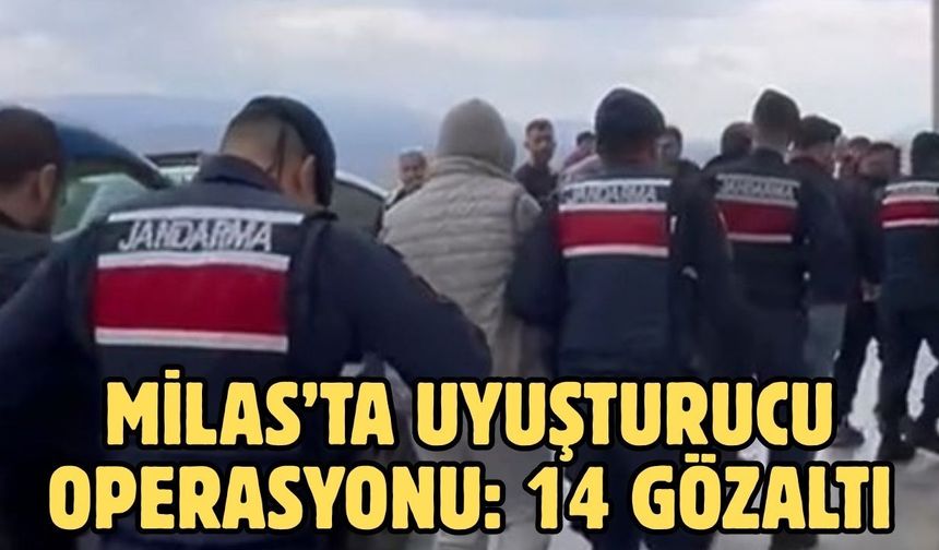 Milas’ta uyuşturucu operasyonu 14 gözaltı