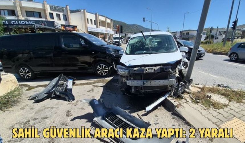 Sahil Güvenlik aracı kaza yaptı: 2 yaralı