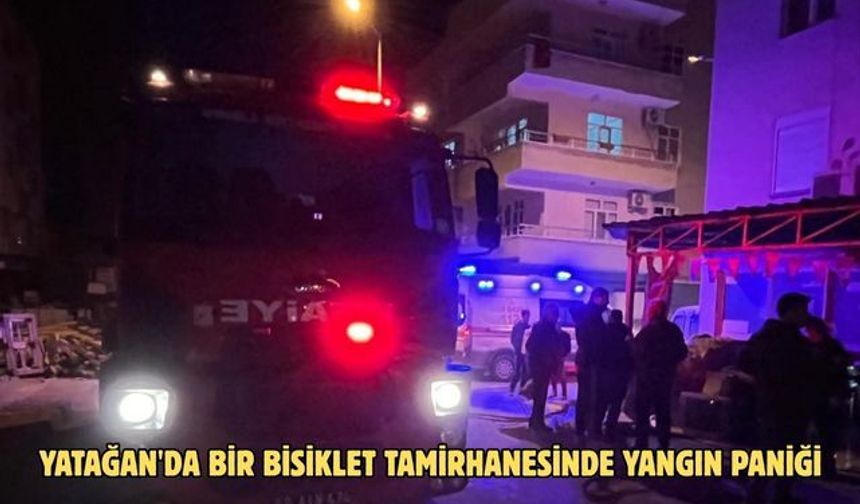 Yatağan'da bir bisiklet tamirhanesinde yangın paniği