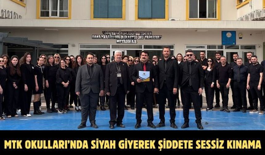 MTK Okulları’nda siyah giyerek şiddete sessiz kınama