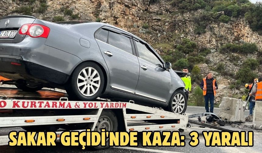 Sakar Geçidi'nde kaza: 3 yaralı
