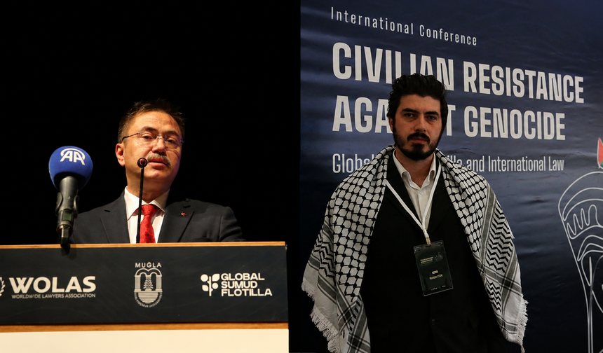 Muğla'da "Soykırıma Karşı Sivil Direniş: Küresel Sumud Filosu ve Uluslararası Hukuk" Konferansı düzenlendi
