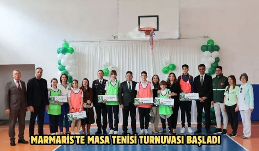 Marmaris'te masa tenisi turnuvası başladı