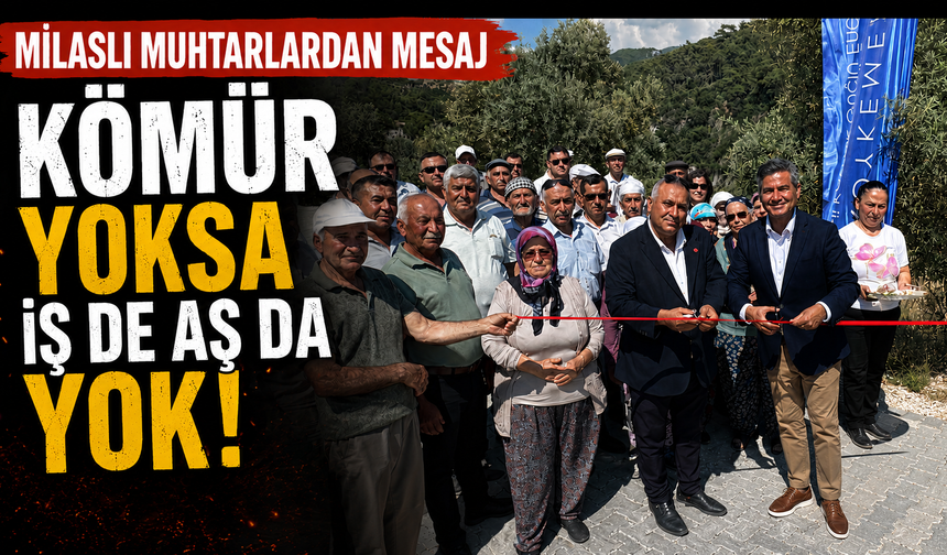 Milaslı muhtarlardan mesaj Kömür yoksa iş de aş da yok