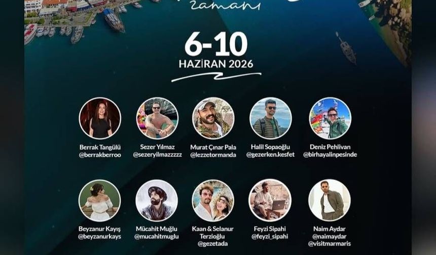 Marmaris'in dijital tanıtımı için sosyal medya içerik üreticileri ilçede buluşacak