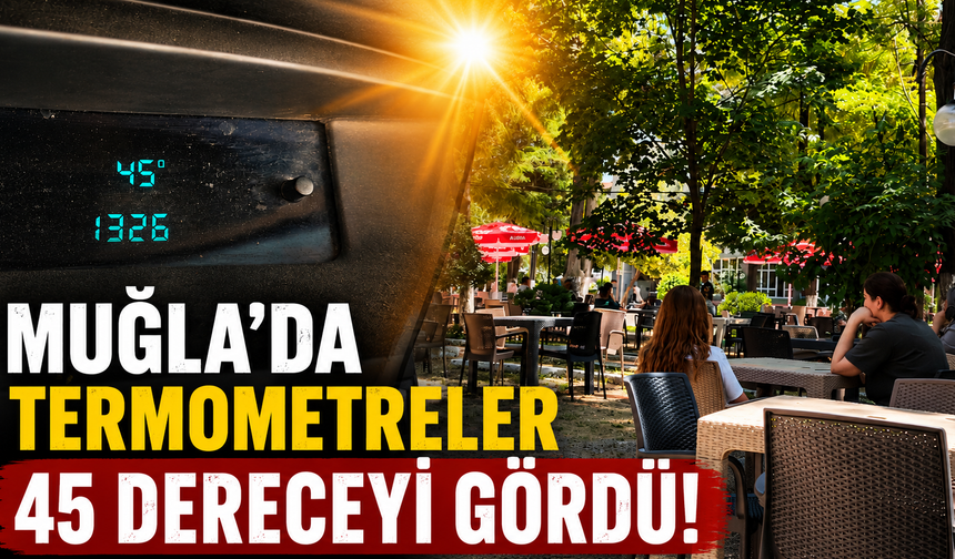 Muğla'da termometreler 45 dereceyi gördü