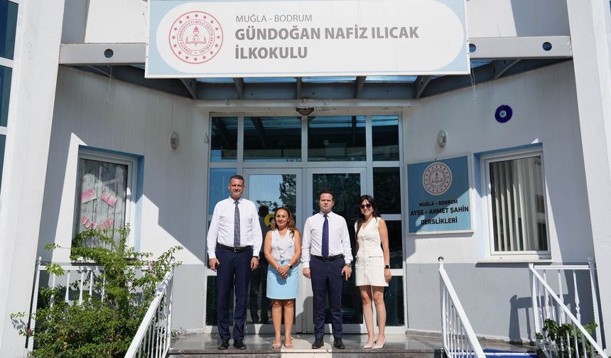 Emre Çay, Bodrum'daki Okullarda Devam Eden Çalışmaları İnceledi
