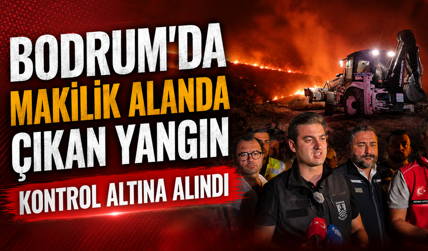 Bodrum'da makilik alanda çıkan yangın kontrol altına alındı