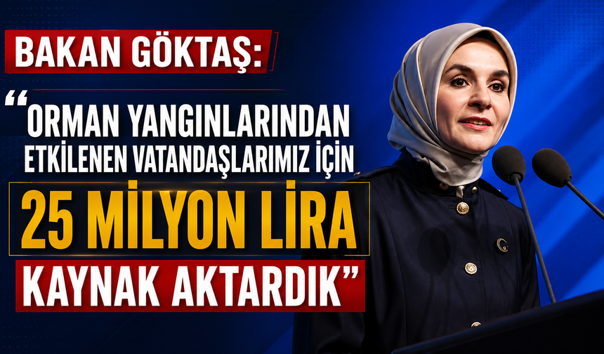 Bakan Göktaş:"Orman yangınlarından etkilenen vatandaşlarımız için 25 milyon lira kaynak aktardık"