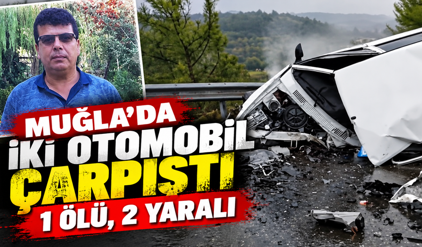 Muğla'da iki otomobil çarpıştı: 1 ölü, 2 yaralı