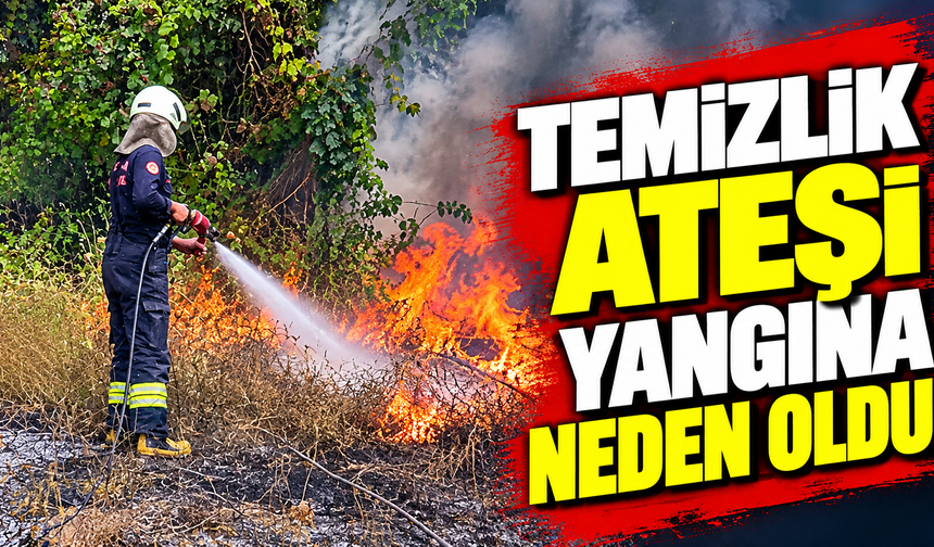Temizlik ateşi yangına neden oldu