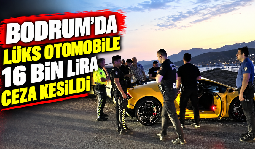Bodrum'da lüks otomobile 16 bin lira ceza kesildi