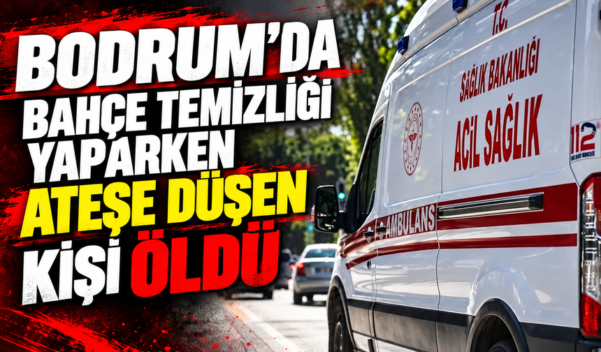 Bodrum'da bahçe temizliği yaparken ateşe düşen kişi öldü