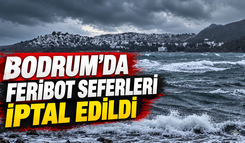 Bodrum'da feribot seferleri iptal edildi