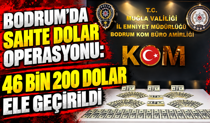 Bodrum’da sahte dolar operasyonu: 46 bin 200 dolar ele geçirildi