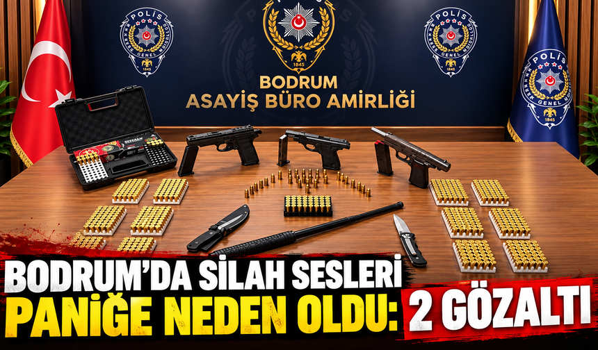Bodrum'da silah sesleri paniğe neden oldu: 2 gözaltı