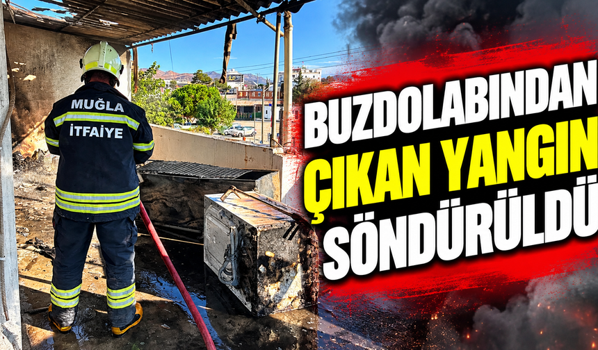 Buzdolabından çıkan yangın söndürüldü