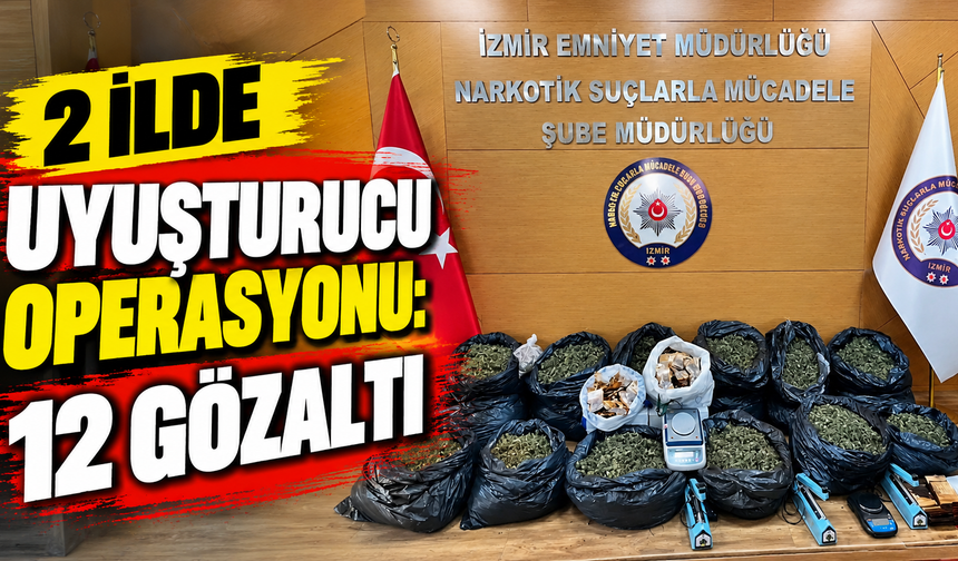 2 ilde uyuşturucu operasyonu: 12 gözaltı