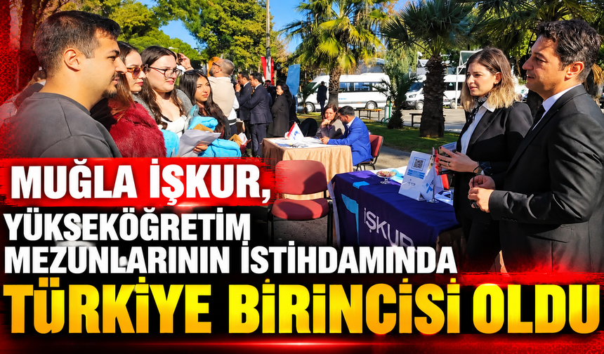 Muğla İŞKUR, Yükseköğretim Mezunlarının İstihdamında Türkiye Birincisi Oldu