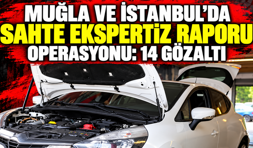 Muğla ve İstanbul'da "sahte ekspertiz raporu" operasyonu: 14 gözaltı